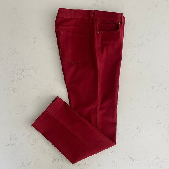 Gloria Vanderbilt Amanda 5 Pkt Straight Leg Cotton Jeans Burnt Red Sz 8P NWOT - Picture 1 of 13